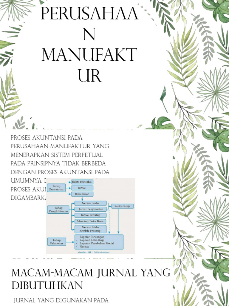 Jurnal Khusus Perusahaan Manufaktur 1