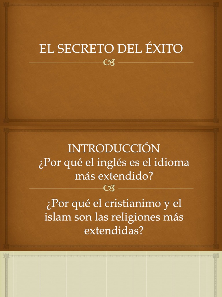 El Secreto Del éxito Pdf Homo Sapiens Conceptos Psicologicos