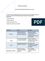 Evidencia 3 Diseño Cuadro de Mando Integral o Balance Score Card