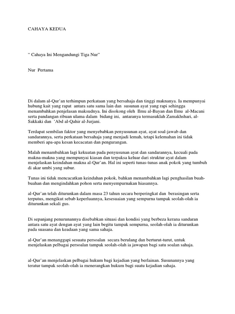 Cahaya Kedua Pdf