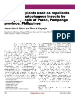 Plants Used as Insect Repellents by Indigenous People