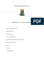 Relatorio de Fisica - Amperímetro e Voltímetro