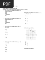 Unit Test - Slope and Linear Graphs