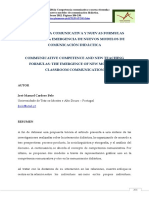 Competencia Comunicativa en Aula de Clase PDF