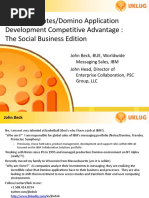 IBM Lotus NotesDomino Application Development Competitive Advantage The Social Business Edition