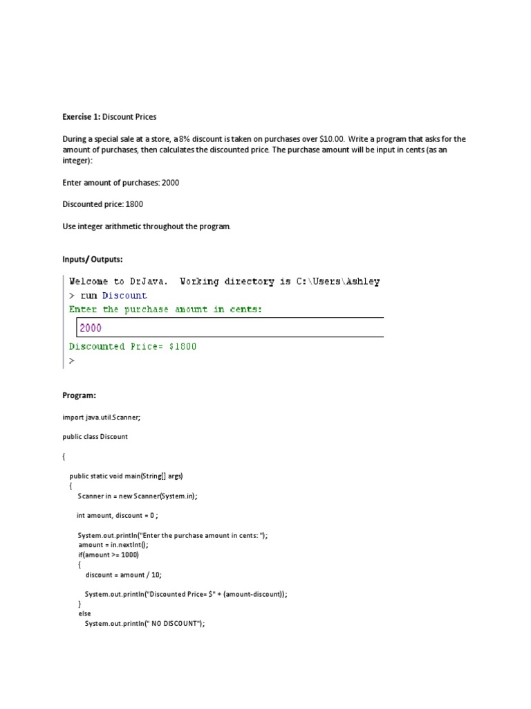 Java Programming Exercises | PDF | Fuel Economy In Automobiles