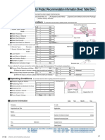 Motor/Hollow Rotor Actuator Product Recommendation Information Sheet: Table Drive