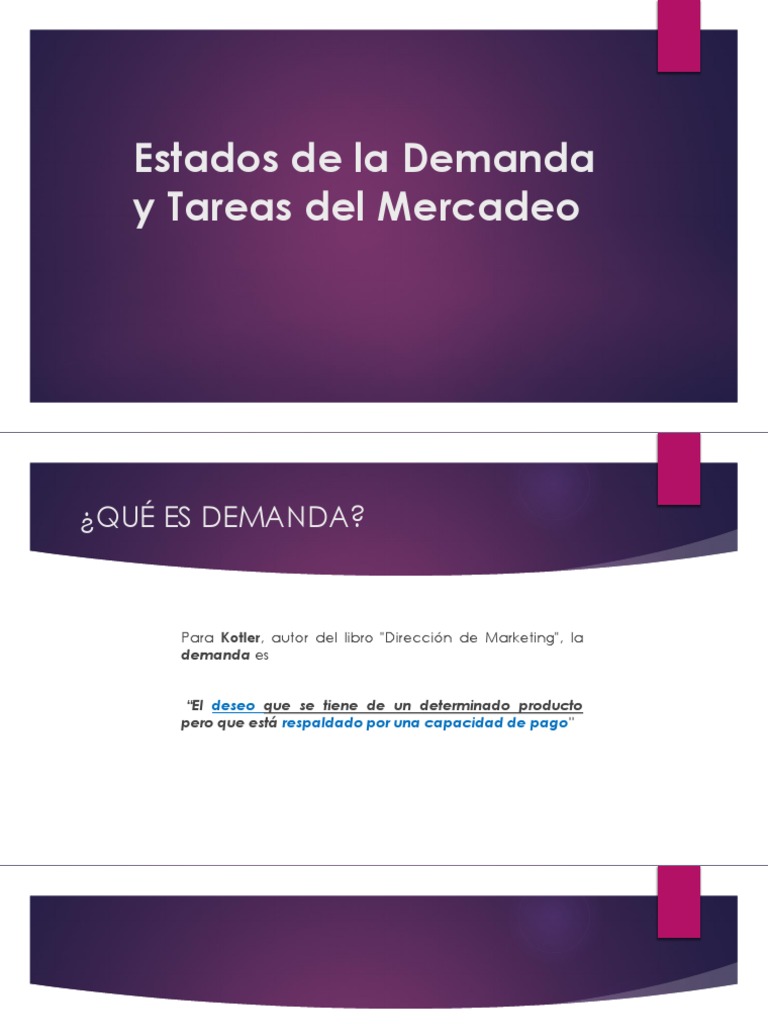 Tipos y Estados de la Demanda | PDF | Producto (Negocio) | Los consumidores