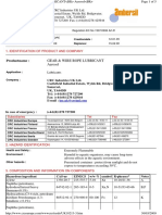 Material Safety Data Sheet: Gear & Wire Rope Lubricant Aerosol