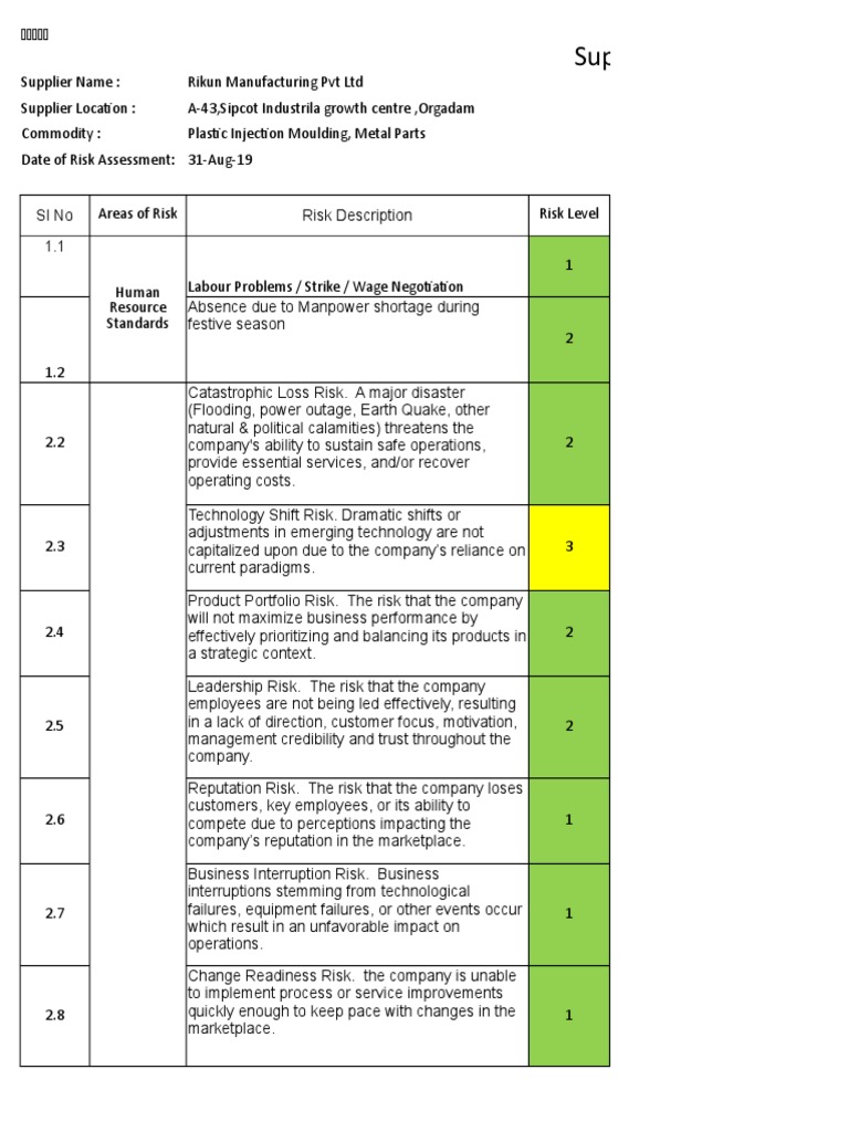 Risk Assessment PDF Risk Taxes