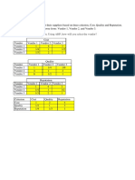 AHP Example: Comparison Matrices Are Given. Using AHP, How Will You Select The Vendor?