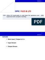 Topic:: Files & I/O