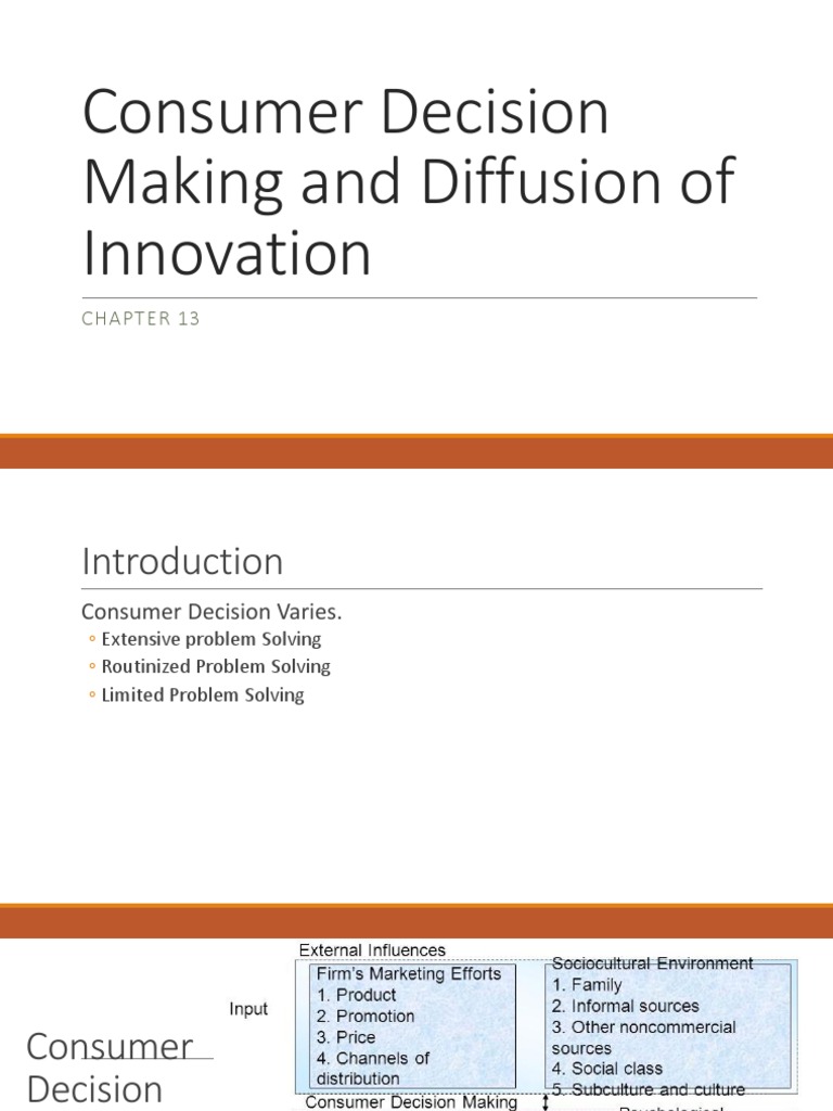 Consumer Decision and Innovation Diffusion | PDF | Decision Making ...
