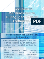 Precautionary Measures (Earthquake)