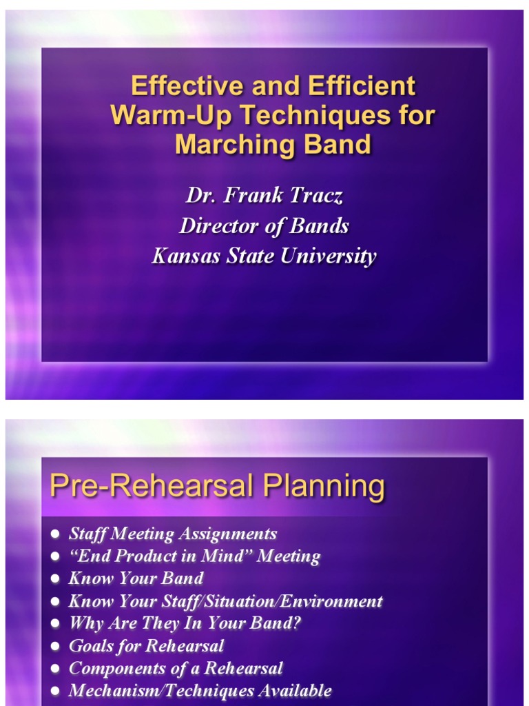 Marching Band WarmUps PDF PDF Relaxation (Psychology) Breathing