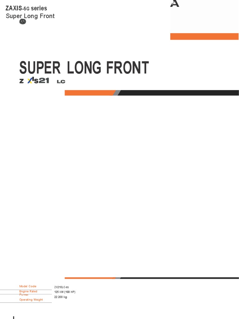 ZX210LC-5G Excavator Specifications | PDF | Life Cycle Assessment