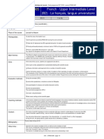 French - Upper Intermediate Level (B2) - Le Français, Langue Universitaire