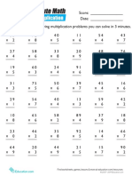 3 Minute Math Multiplication PDF