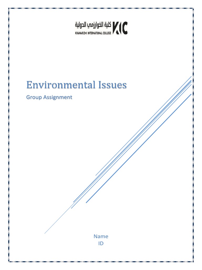 environmental issues assignment pdf