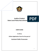 Andhra Pradesh State Level Police Recruitment Board: User Guide