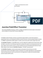 Junction Field Effect Transistor or JFET Tutorial