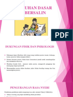 Kebutuhan Dasar Ibu Bersalin