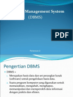 DBMS Pengertian dan Komponen