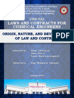 Laws and Contracts For Chemical Engineers: Origin, Nature, and Development of Law and Contract