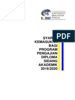 2019 UniMAP Syarat Kemasukan Lepasan SPM R1