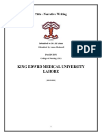 King Edwrd Medical University Lahore: Narretive Writing