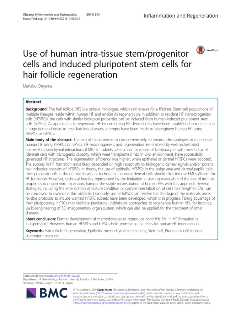 Integumen | PDF | Regeneration (Biology) | Stem Cell