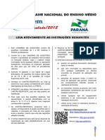 2 Prova Objetiva Enem2012 24out2012 PDF