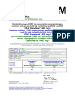 Chargenzertifikat: CSB Standard 1000 MG/L