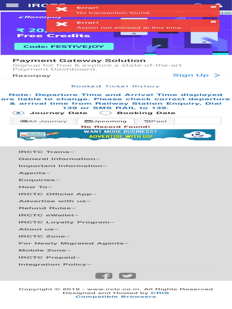 IRCTC Next Generation ETicketing System | PDF