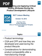 Presentation 1b - Critical Quality Attributes During PD Lifecycle - T. Finn