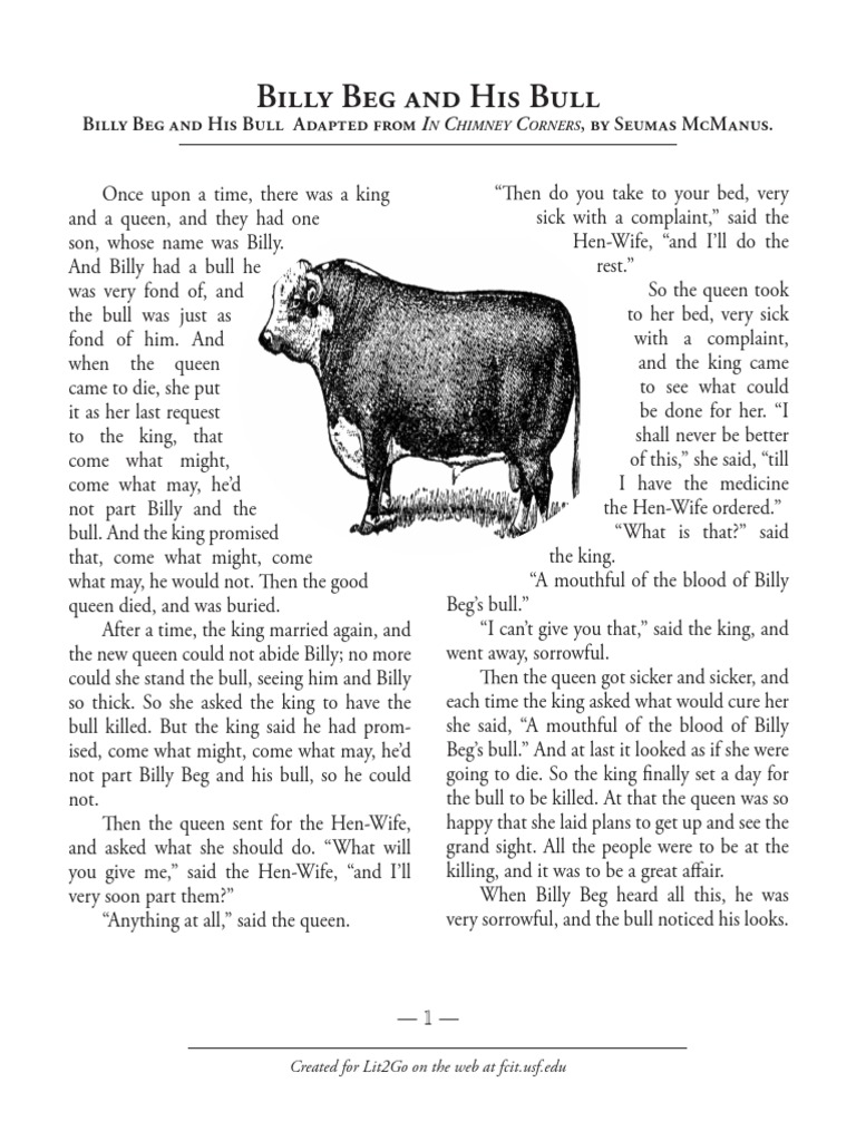 Fairy Tales and Other Traditional Stories 001 Billy Beg and His Bull ...