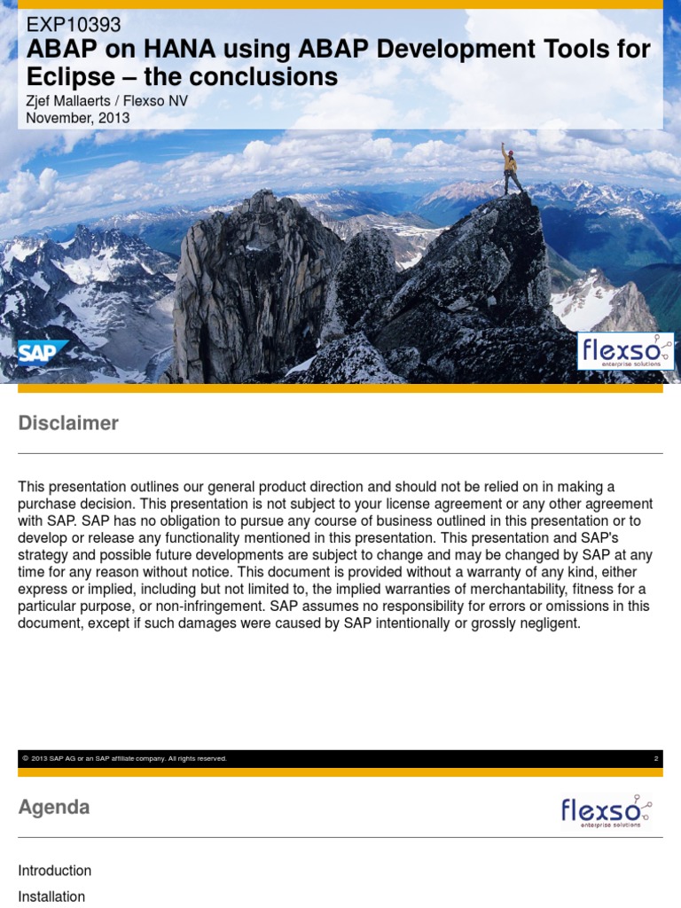 ABAP On HANA Using ABAP Development Tool PDF | PDF | Eclipse (Software ...