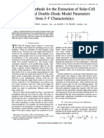 Analytica Methods For The Extraction of Parameters For Solar Cells Equations