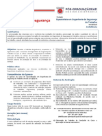 Informações Complementares Engenharia de Segurança Do Trabalho