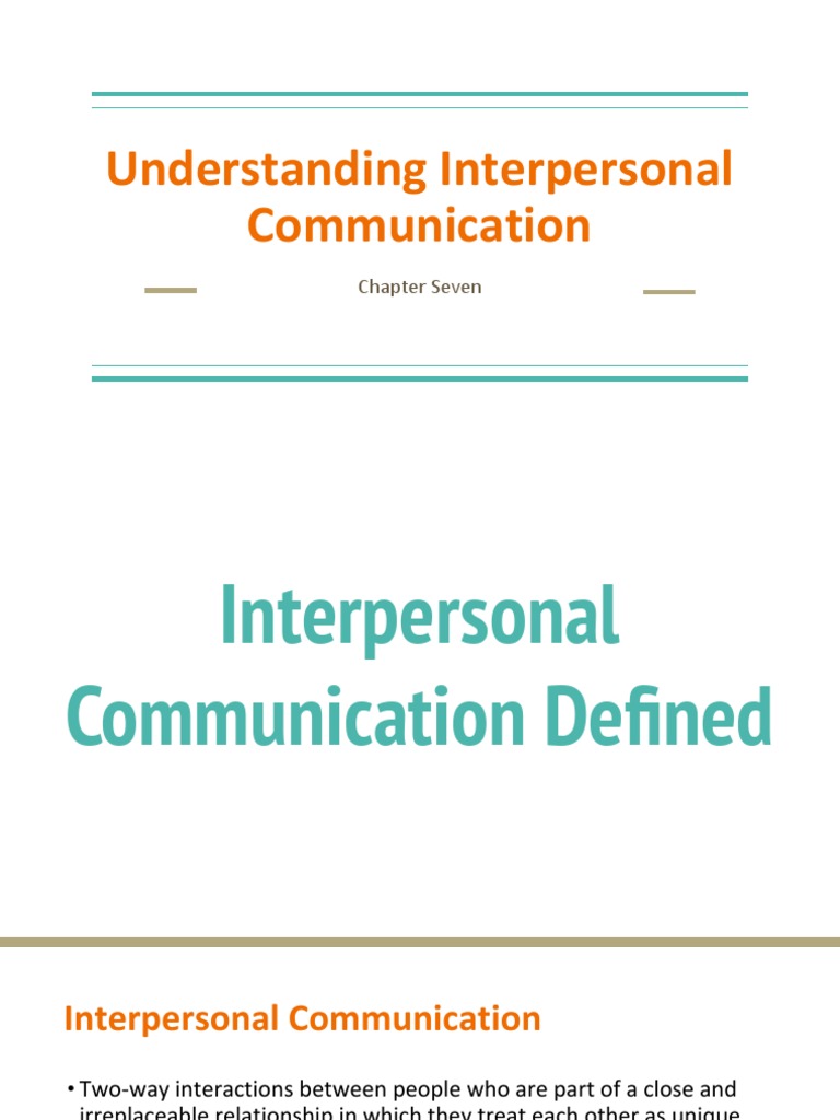 Understanding Interpersonal Relationships | PDF | Interpersonal ...
