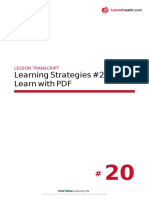 Learning Strategies #20 Learn With PDF: Lesson Transcript