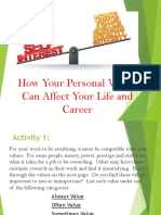 Grade 8 - My Interest-How Your Personal Values Can Affect Your Life