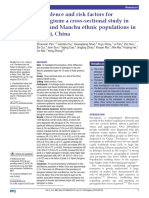 Prevalence and Risk Factors For Pterygium: A Cross-Sectional Study in Han and Manchu Ethnic Populations in Hebei, China