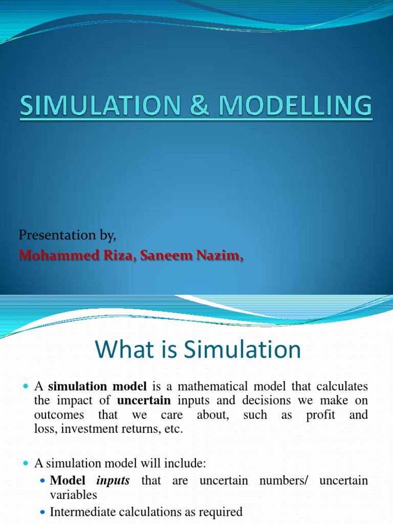Understanding Simulation Models and Techniques | PDF | Mathematical ...
