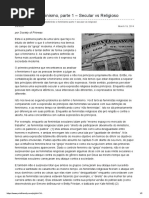 Definindo o Feminismo, Parte 1 – Secular vs Religioso
