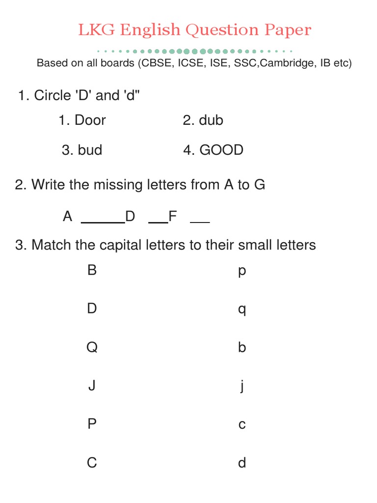 nursery sample paper pdf encodings character encoding