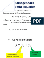 Non Homogenous Differential Equation