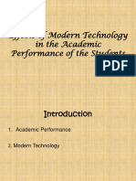 Effects of Modern Technology in The Academic Performance