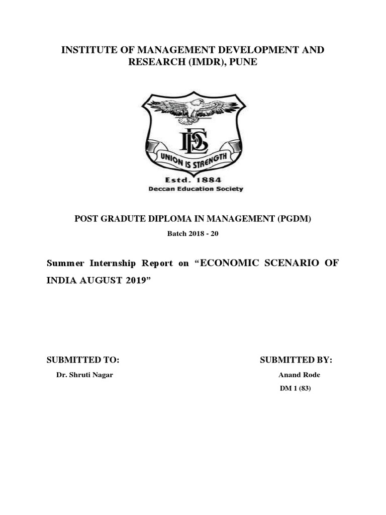 Economic Scenario of India August 2019 by Anand Rode | PDF | Inflation ...