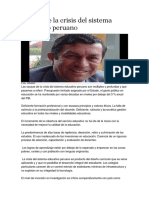 Causas de La Crisis Del Sistema Educativo Peruano